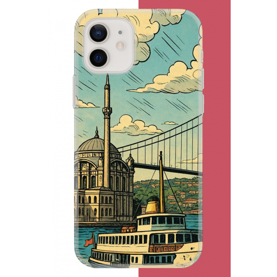 iPhone 11 Uyumlu İstanbul UV Baskılı Silikon Kılıf