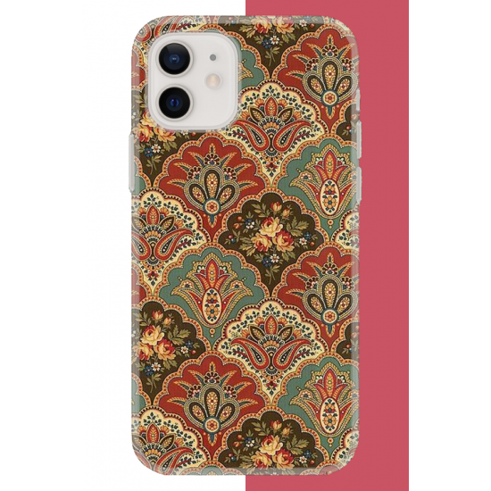 iPhone 11 Uyumlu Çini Motif UV Baskılı Silikon Kılıf