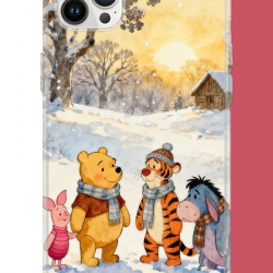 iPhone 12-12 PRO Uyumlu Winnie The Pooh2 UV Baskılı Silikon Kılıf