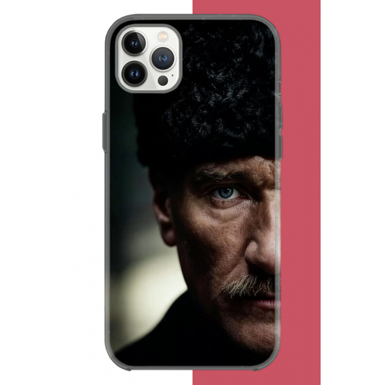 iPhone 12-12 PRO Uyumlu Atatürk4 UV Baskılı Silikon Kılıf