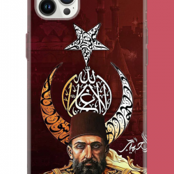iPhone 12-12 PRO Uyumlu Abdulhamit UV Baskılı Silikon Kılıf