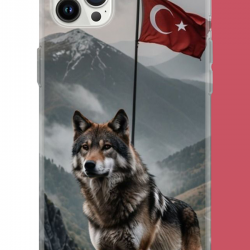 iPhone 12-12 PRO Uyumlu Ulu Kurt UV Baskılı Silikon Kılıf