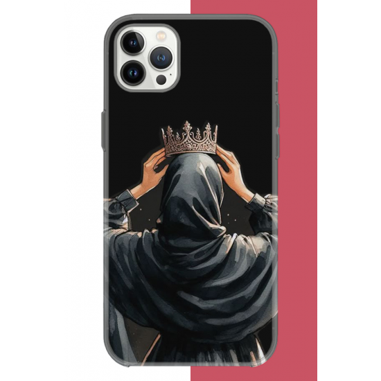 iPhone 12-12 PRO Uyumlu Taç UV Baskılı Silikon Kılıf
