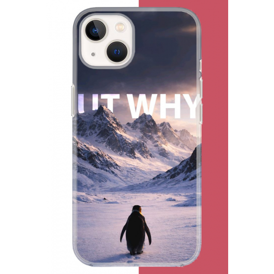 iPhone 13-14 Uyumlu Nihilist Penguen UV Baskılı Silikon Kılıf