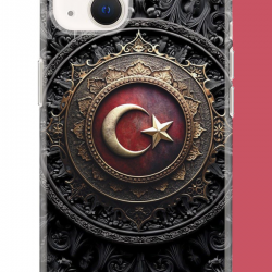 iPhone 13-14 Uyumlu Türk Rozet UV Baskılı Silikon Kılıf