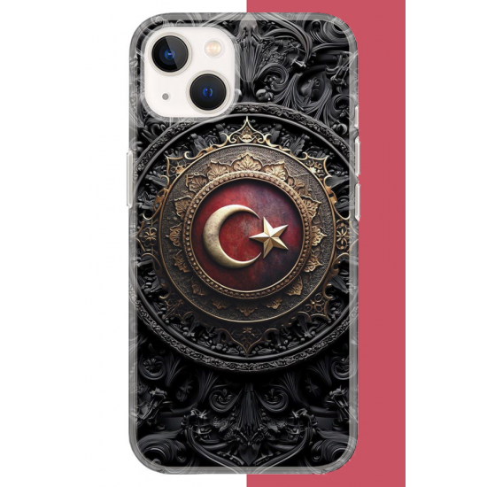iPhone 13-14 Uyumlu Türk Rozet UV Baskılı Silikon Kılıf