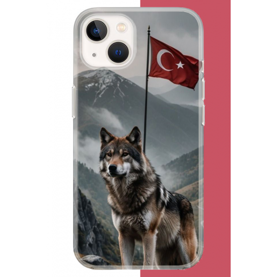 iPhone 13-14 Uyumlu Ulu Kurt UV Baskılı Silikon Kılıf iPhone 13-14 Uyumlu Ulu Kurt UV Baskılı Silikon Kılıf