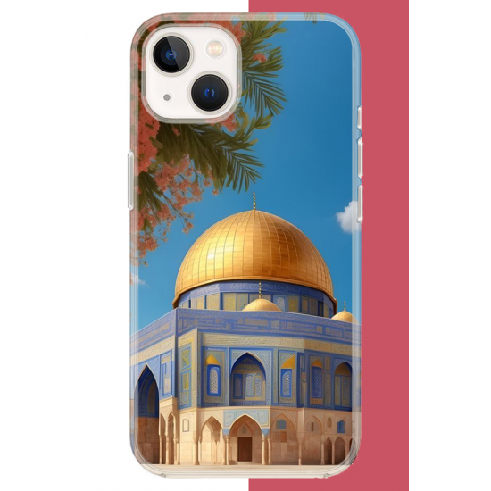 iPhone 13-14 Uyumlu Kudüs3 UV Baskılı Silikon Kılıf