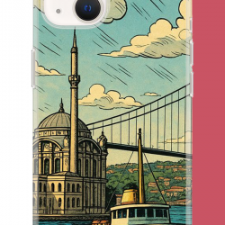 iPhone 13-14 Uyumlu İstanbul UV Baskılı Silikon Kılıf