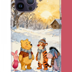 iPhone 14 PRO Uyumlu Winnie The Pooh2 UV Baskılı Silikon Kılıf