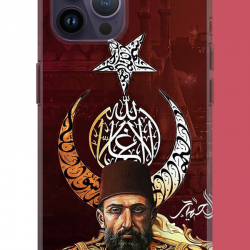 iPhone 14 PRO Uyumlu Abdulhamit UV Baskılı Silikon Kılıf