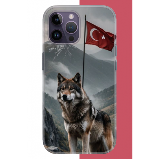 iPhone 14 PRO MAX Uyumlu Ulu Kurt UV Baskılı Silikon Kılıf iPhone 14 PRO MAX Uyumlu Ulu Kurt UV Baskılı Silikon Kılıf