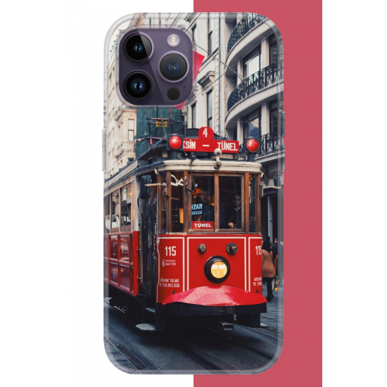 iPhone 14 PRO MAX Uyumlu Taksim1 UV Baskılı Silikon Kılıf
