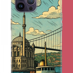iPhone 14 PRO MAX Uyumlu İstanbul UV Baskılı Silikon Kılıf