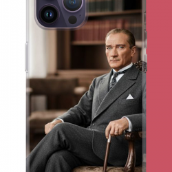 iPhone 14 PRO MAX Uyumlu Atatürk6 UV Baskılı Silikon Kılıf