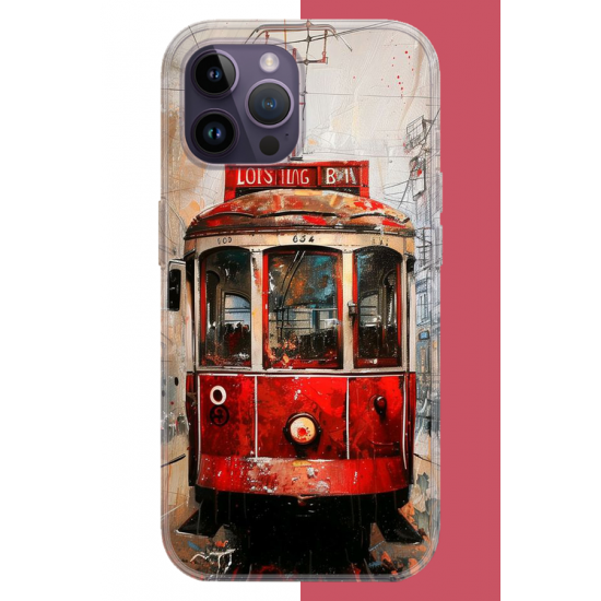 iPhone 14 PRO MAX Uyumlu Taksim Tramvay UV Baskılı Silikon Kılıf