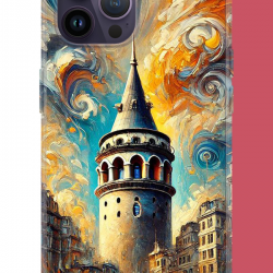 iPhone 14 PRO MAX Uyumlu Galata UV Baskılı Silikon Kılıf