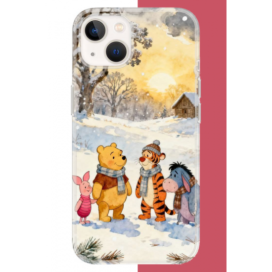 iPhone 15 Uyumlu Winnie The Pooh2 UV Baskılı Silikon Kılıf