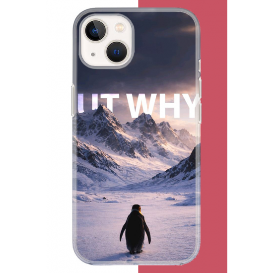 iPhone 15 Uyumlu Nihilist Penguen UV Baskılı Silikon Kılıf