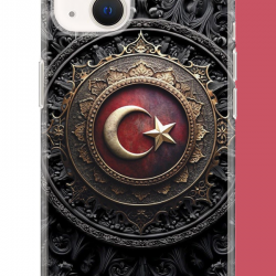 iPhone 15 Uyumlu Türk Rozet UV Baskılı Silikon Kılıf