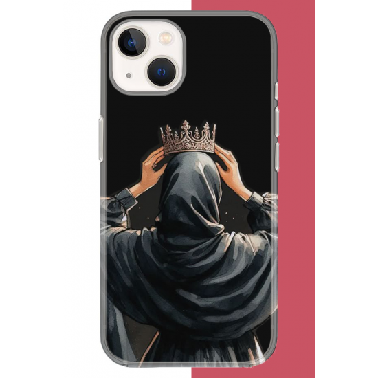 iPhone 15 Uyumlu Taç UV Baskılı Silikon Kılıf