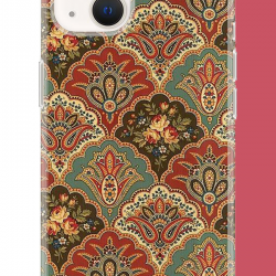 iPhone 15 Uyumlu Çini Motif UV Baskılı Silikon Kılıf