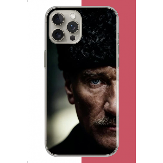 iPhone 15 PRO Uyumlu Atatürk4 UV Baskılı Silikon Kılıf