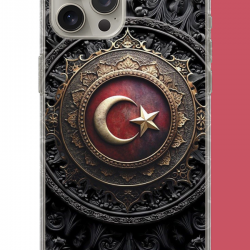iPhone 15 PRO Uyumlu Türk Rozet UV Baskılı Silikon Kılıf