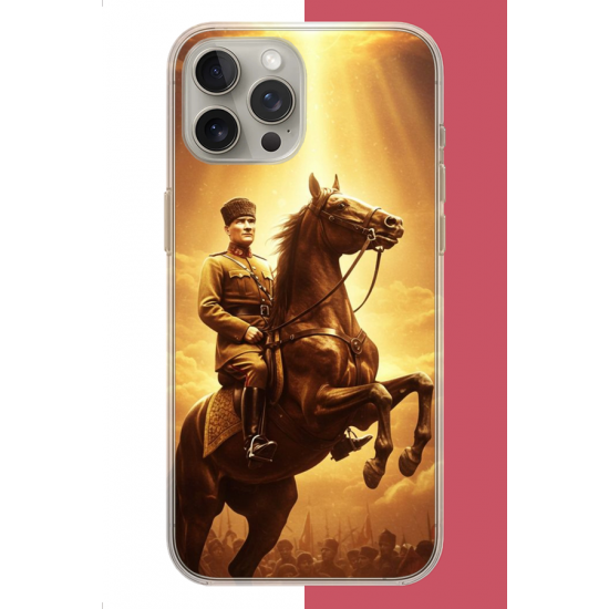 iPhone 15 PRO Uyumlu Atatürk5 UV Baskılı Silikon Kılıf