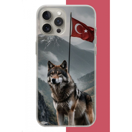 iPhone 15 PRO Uyumlu Ulu Kurt UV Baskılı Silikon Kılıf iPhone 15 PRO Uyumlu Ulu Kurt UV Baskılı Silikon Kılıf