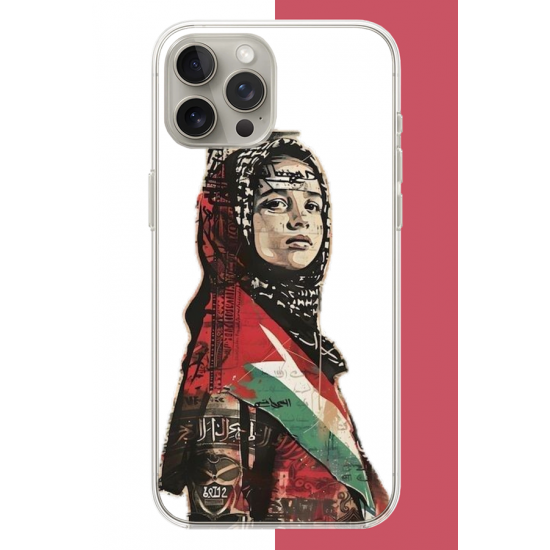 iPhone 15 PRO Uyumlu Filistin2 UV Baskılı Silikon Kılıf