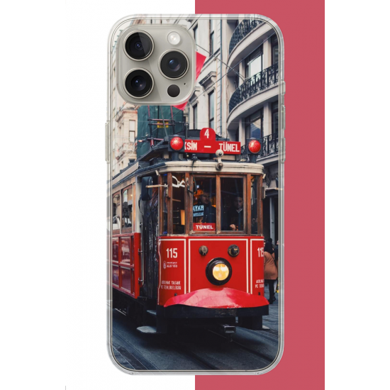 iPhone 15 PRO Uyumlu Taksim1 UV Baskılı Silikon Kılıf