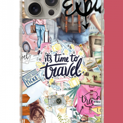 iPhone 15 PRO Uyumlu Travel3 UV Baskılı Silikon Kılıf