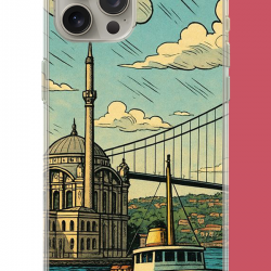 iPhone 15 PRO Uyumlu İstanbul UV Baskılı Silikon Kılıf