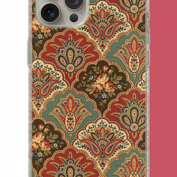 iPhone 15 PRO Uyumlu Çini Motif UV Baskılı Silikon Kılıf