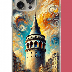 iPhone 15 PRO Uyumlu Galata UV Baskılı Silikon Kılıf