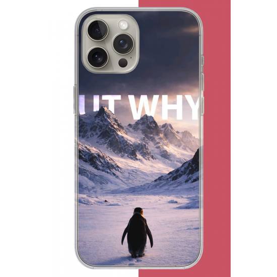 iPhone 15 PRO MAX Uyumlu Nihilist Penguen UV Baskılı Silikon Kılıf