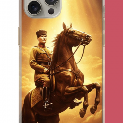 iPhone 15 PRO MAX Uyumlu Atatürk5 UV Baskılı Silikon Kılıf