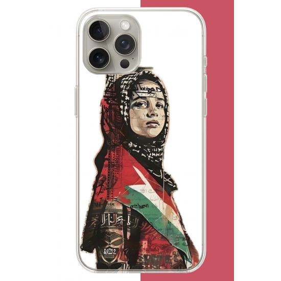 iPhone 15 PRO MAX Uyumlu Filistin2 UV Baskılı Silikon Kılıf
