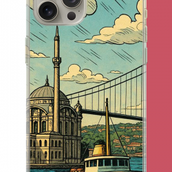 iPhone 15 PRO MAX Uyumlu İstanbul UV Baskılı Silikon Kılıf