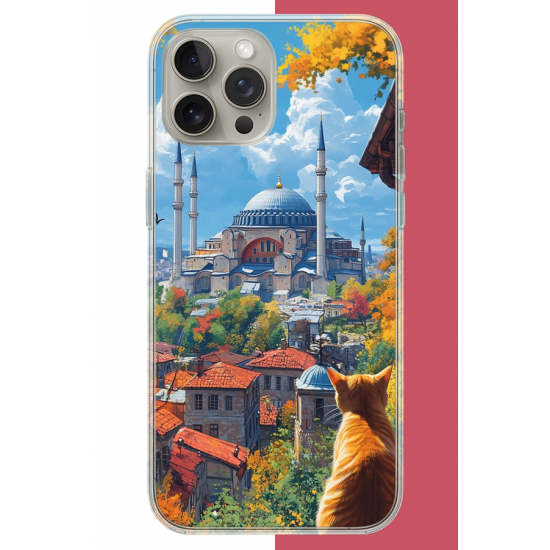 iPhone 15 PRO MAX Uyumlu Ayasofya1 UV Baskılı Silikon Kılıf