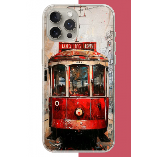 iPhone 15 PRO MAX Uyumlu Taksim Tramvay UV Baskılı Silikon Kılıf