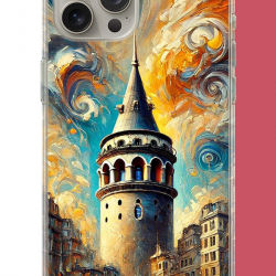 iPhone 15 PRO MAX Uyumlu Galata UV Baskılı Silikon Kılıf
