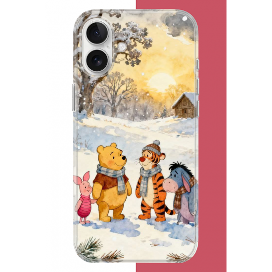 iPhone 16 Uyumlu Winnie The Pooh2 UV Baskılı Silikon Kılıf