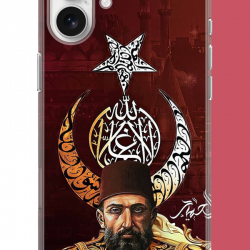 iPhone 16 Uyumlu Abdulhamit UV Baskılı Silikon Kılıf