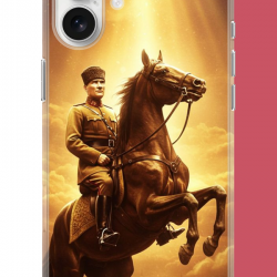 iPhone 16 Uyumlu Atatürk5 UV Baskılı Silikon Kılıf