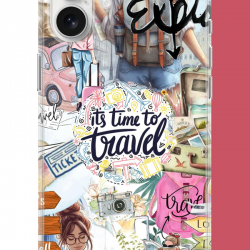 iPhone 16 Uyumlu Travel3 UV Baskılı Silikon Kılıf