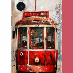 iPhone 16 Uyumlu Taksim Tramvay UV Baskılı Silikon Kılıf