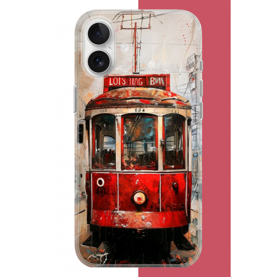 iPhone 16 Uyumlu Taksim Tramvay UV Baskılı Silikon Kılıf