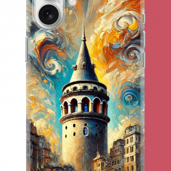 iPhone 16 Uyumlu Galata UV Baskılı Silikon Kılıf